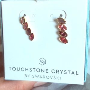 Touchstone Crystal Double Up Earings